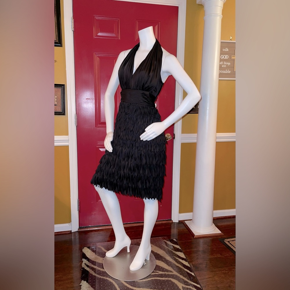 JS Collection Feather Style Halter Dress - Picture 10 of 13